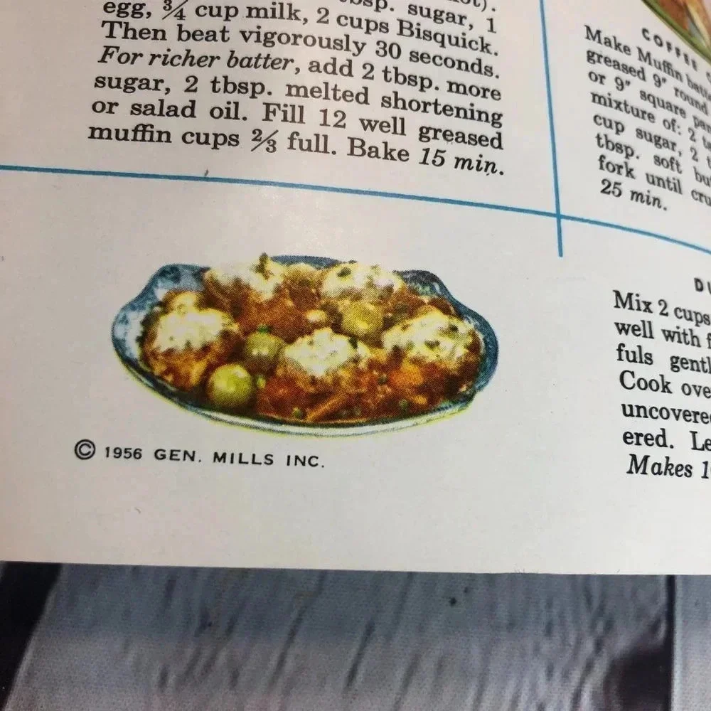 Vintage 1956 GENERAL MILLS BETTY CROCKER BISQUICK pamphlet cookbooks